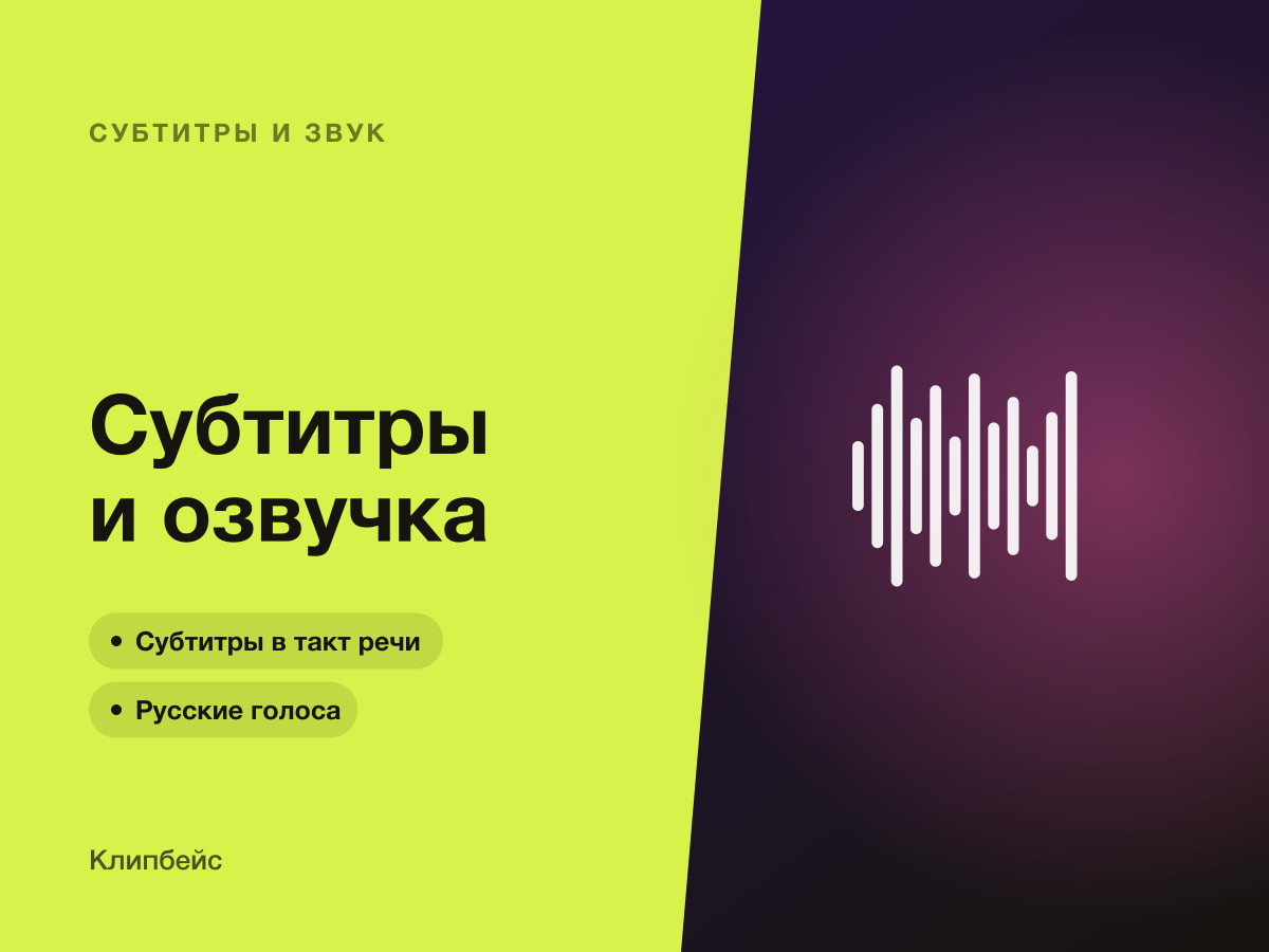 Субтитры и озвучка для роликов